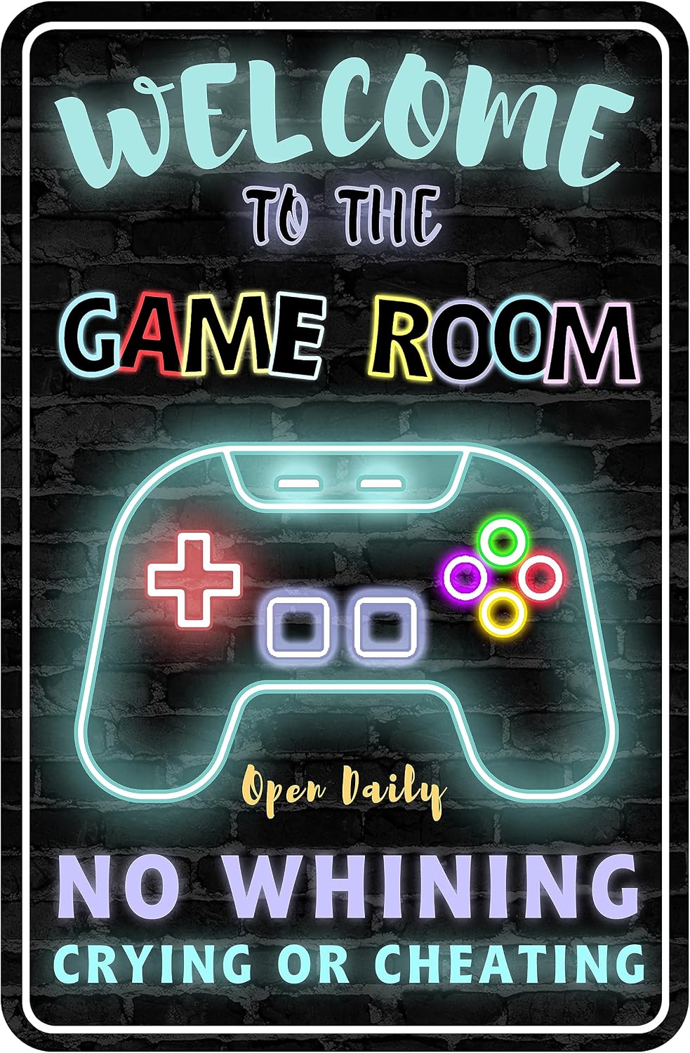ゲームルーム用の金属製サイン。男の子向けのゲームルームや寝室 - Gaming Accessories For Room のレビューと価格